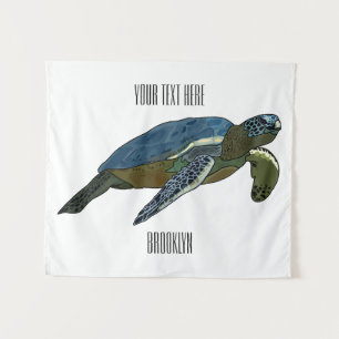 Tenture Sea turtle cartoon