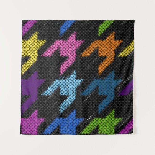 Tenture Seamless Hounds-tooth pattern. Imitation of a text (Devant)