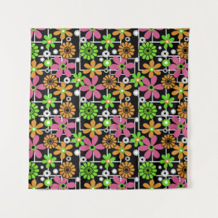 Tenture Seamless mignon enfants design floral amusant dess
