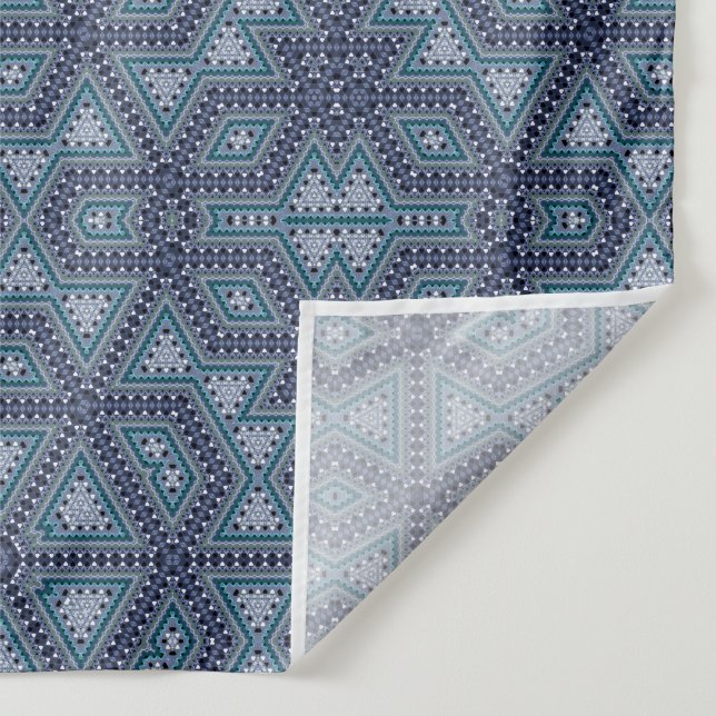 Tenture Seamless mosaic abstract kaleidoscope navy triangl (Détail)