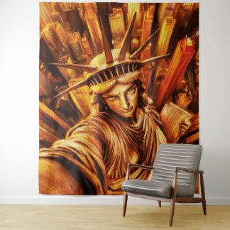 Tenture Selfie-Style Statue of Liberty Oil Painting
