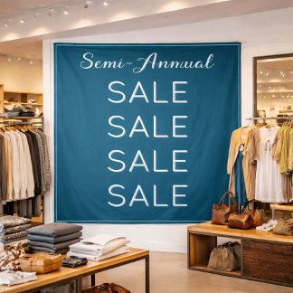 Tenture Semi Annual Sale Retail Banner Custom Blue Mall 