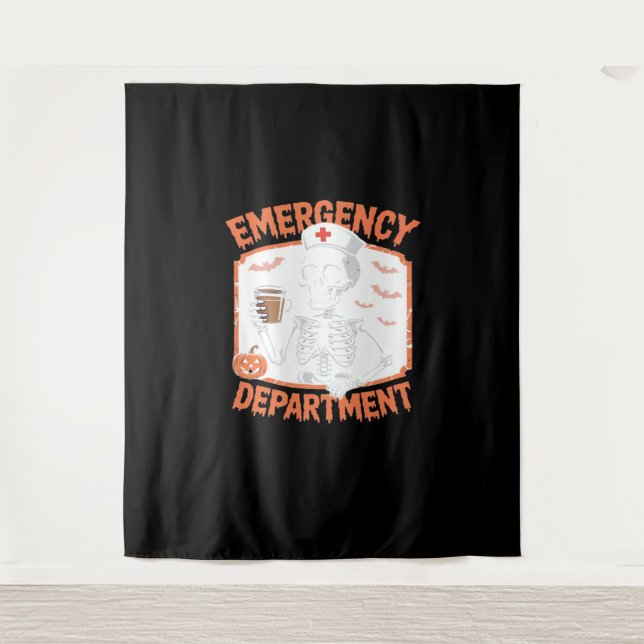 Tenture Service d'urgence Funny Halloween Nurse Essenti (Devant)
