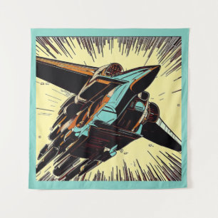 Tenture SF - Anime Starfighter Woodcut 3