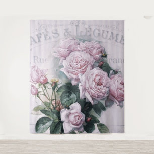 Tenture shabby chic, découpage, victorien, français chic, 