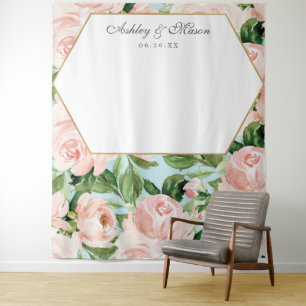 Tenture Shabby Chic Mariage Arrière-plan Photo Booth