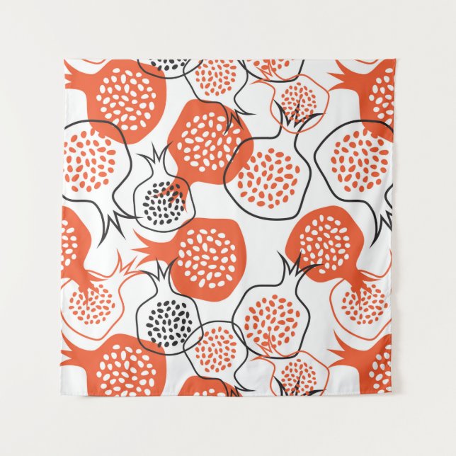 Tenture SHANA TOVA CARD, Rosh Hashanah Grey Card, avec h (Devant)