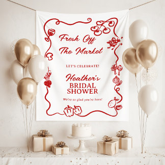 Tenture She's Fresh Off The Market Bridal Shower Sign