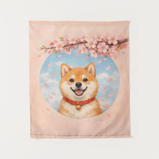 Tenture Shiba Inu & Sakura Tapestries
