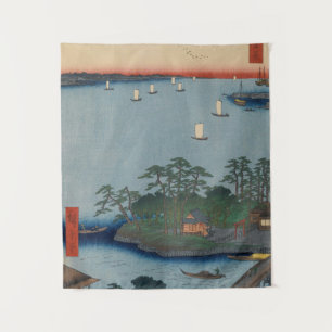 Tenture Shinagawa Susaki Vintage Ukiyo-e Art japonais