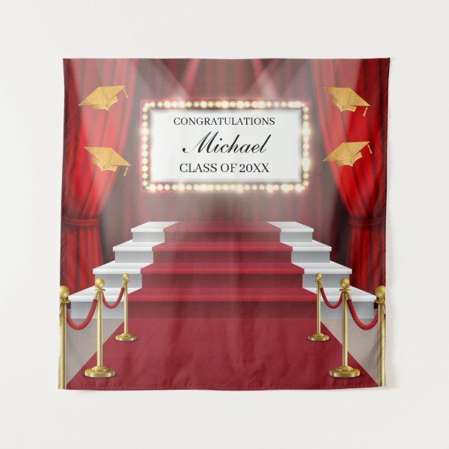 Tenture  Show Red Carpet  Graduation Backdrop banner (Devant)