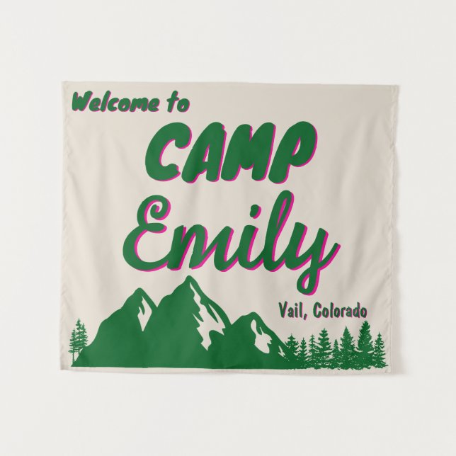 Tenture SIGNE DE LA PROPRIÉTÉ DU Camping Fête des mariées  (Devant (Horizontal))