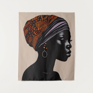 Tenture Silhouette noire Africaine Américaine