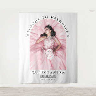 Tenture Simple Design Blanc Avec Photo Typo Classique