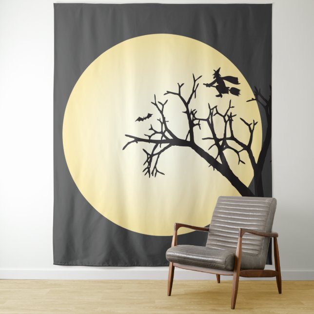 Tenture Simple Halloween Social Witch Amusant Photo fond (En situation)