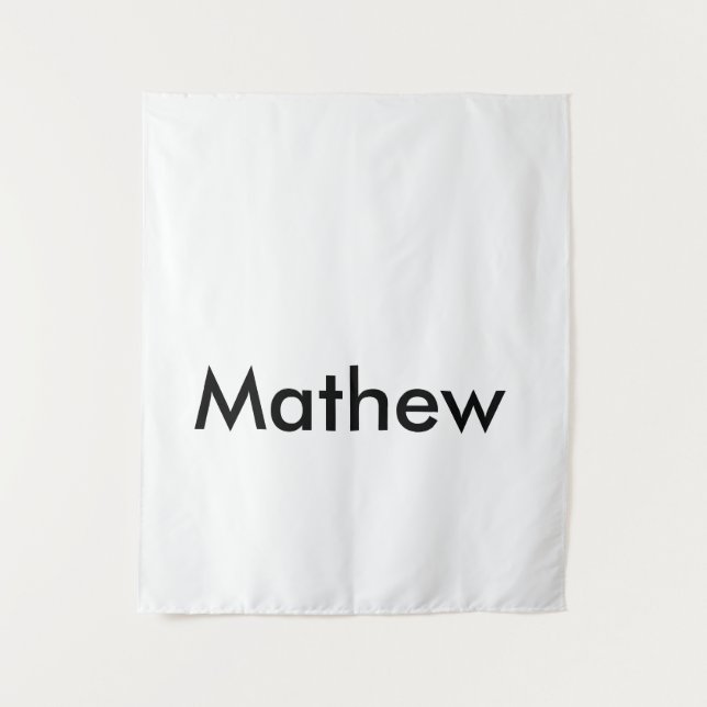 Tenture simple lettre initiale monogramme ajouter votre no (Devant)