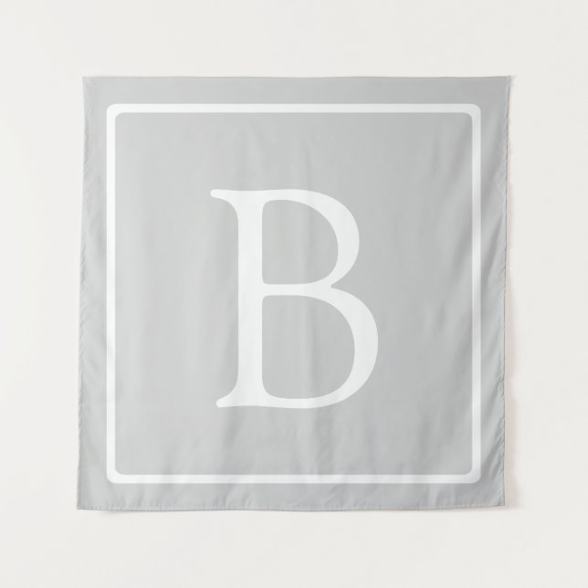 Tenture Simple Light Grey monogram (Devant)