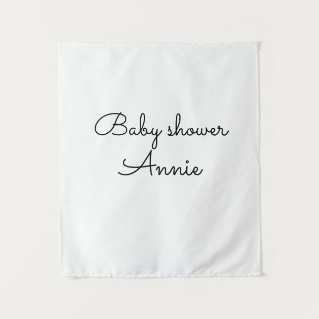 Tenture simple minimal ajoutez le nom de texte baby shower (Devant)