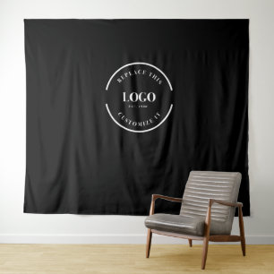 Tenture Simple personnalisation blanc logo arrière-plan En