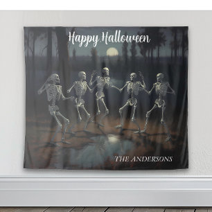 Tenture Skeletts de danse d'Halloween