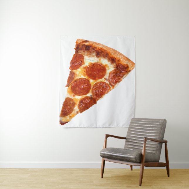 Tenture SlipperyJoe's classique pepperoni pizza tranche fo (En situation)