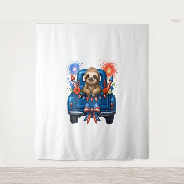 Tenture Sloth 4 juillet Usa (Devant)