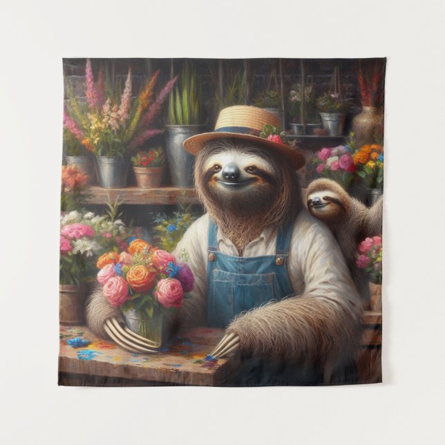 Tenture Sloth Florist (Devant)