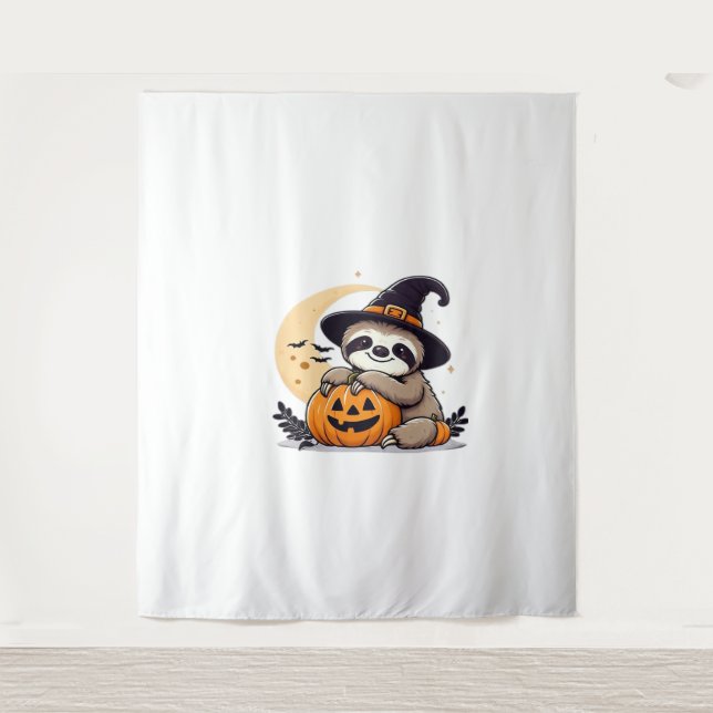 Tenture Sloth Halloween Motif Cute Classic T-Shirt (Devant)