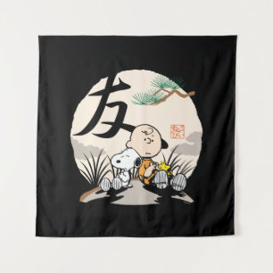 Tenture Snoopy, Charlie Brown et Woodstock - Ami