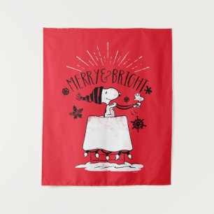 Tenture Snoopy et Woodstock - Joyeux et lumineux