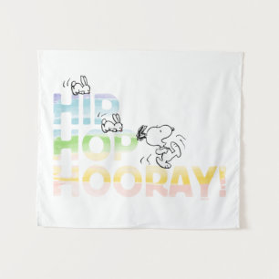Tenture Snoopy Hip hop Hooray Pâques