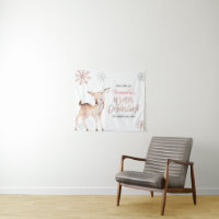 Snowflakes de l'hiver des cerfs ONE derland Affich