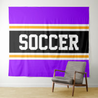 SOCCER Athlète Violet clair Noir Jaune rayures