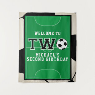 Tenture Soccer Deuxième anniversaire Contexte
