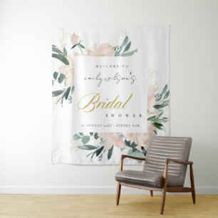 TENTURE SOFT BLUSH FLORAL WATERCOLOR BRIDAL SHOWER WELCOME