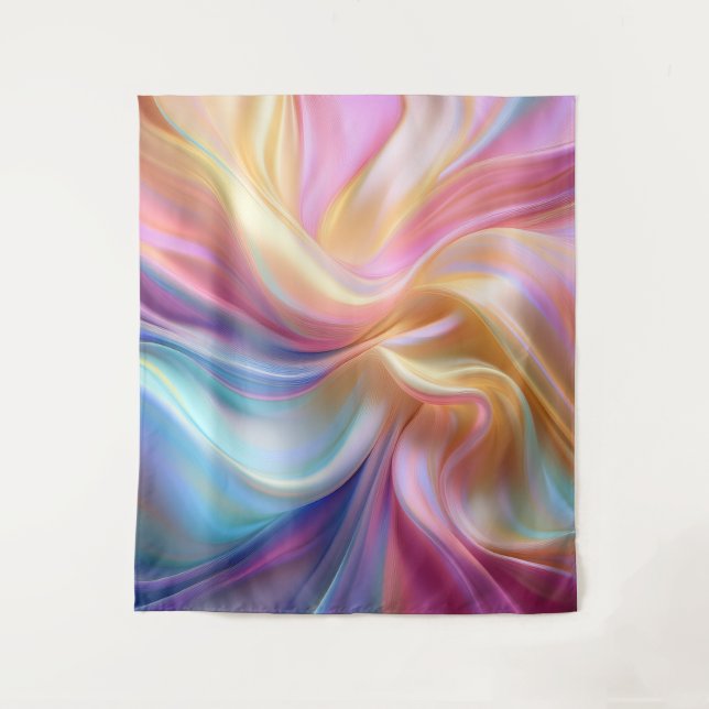 Tenture Soie pastel colorée (Devant)