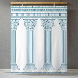 Tenture Soirée élégante à toge avec quatre colonnes bleues
