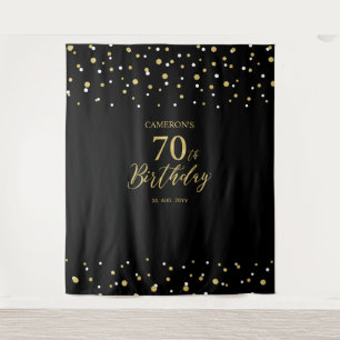 Tenture Soixante-dix Gold & Black 70th Birthday Party Cont