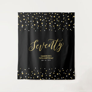 Tenture Soixante-dix Gold & Black 70th Birthday Party Cont
