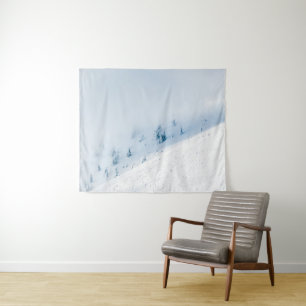 Tenture Soleil et nuages des arbres gelés dans les montagn