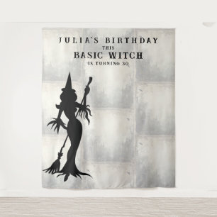 Tenture Sorcière de base Halloween Anniversaire