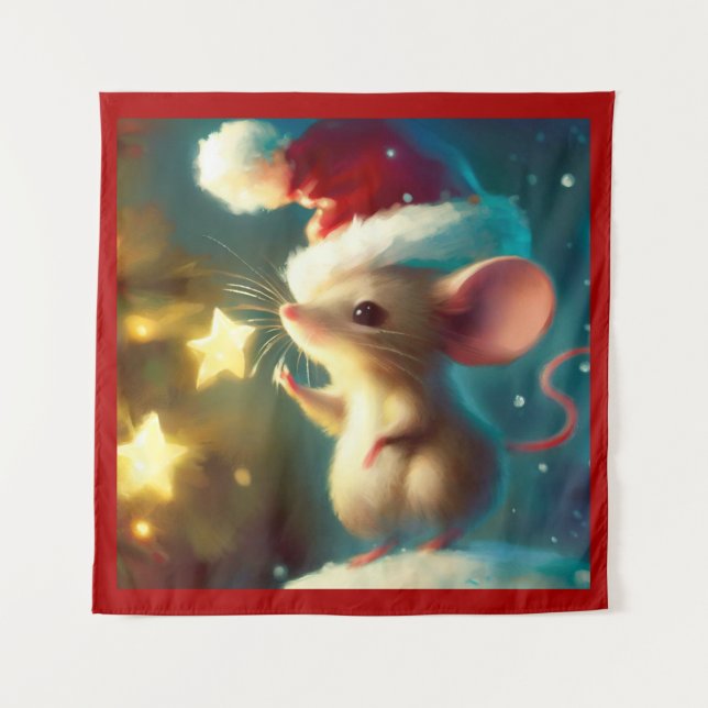 Tenture Souris de Noël 1 (Devant)