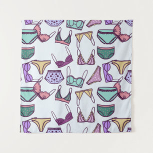 Tenture Sous-vêtements motifs sans soudure vintages : bras