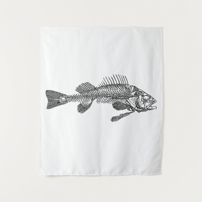 Tenture Squelette de poisson (Devant)