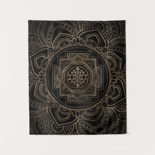 Tenture Sri d'or Yantra/Sri Chakra dans le lotus