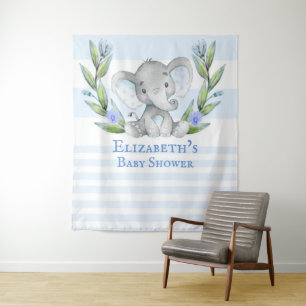 Tenture Stand de photobooth pour Baby Shower éléphant mign