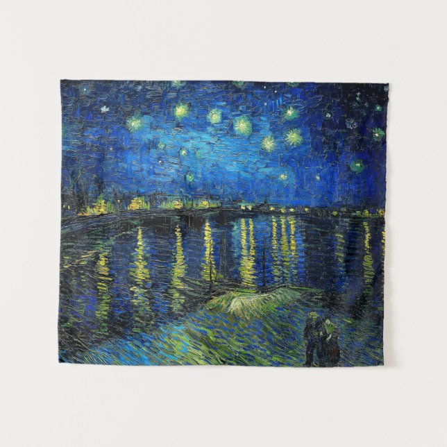 Tenture Starry Night Over the Rhone par Vincent Van Gogh (Devant (Horizontal))