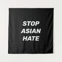 Stop Asian Hate, panneau noir blanc