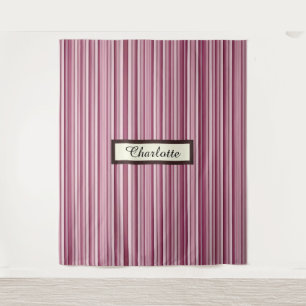 Tenture Stripes verticales contemporaines de couleur rose