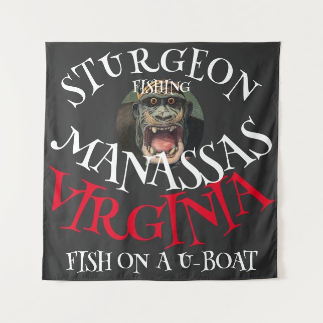 TENTURE STURGEON FISHING BULL RUN RIVER SUR UN U-BOAT (Devant)